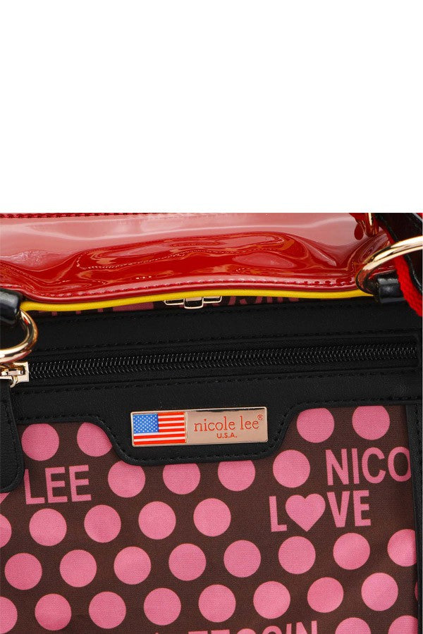 Nicole Lee "Wild Lips" Multifunctional Bucket Backpack