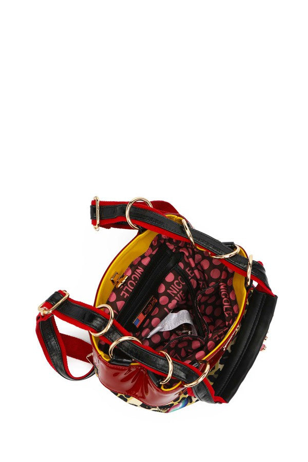 Nicole Lee "Wild Lips" Multifunctional Bucket Backpack