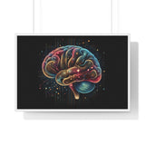 4D Brain Horizontal Framed Poster