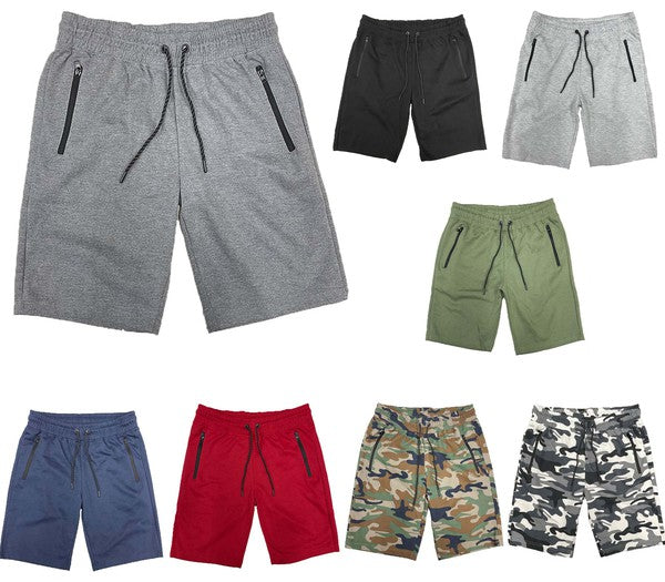 MEN'S COTTON BLEND LOUNGE SWEAT SHORTS-6 COLORS