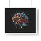 4D Brain Horizontal Framed Poster