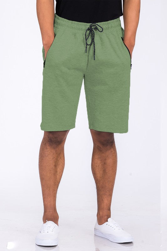 MEN'S COTTON BLEND LOUNGE SWEAT SHORTS-6 COLORS