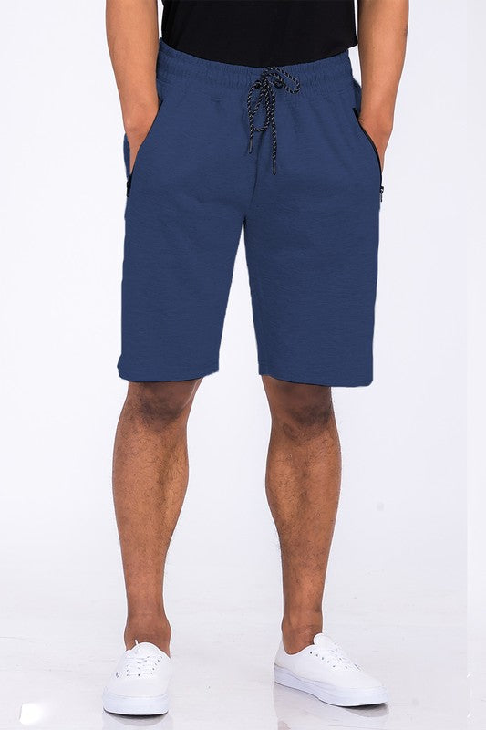 MEN'S COTTON BLEND LOUNGE SWEAT SHORTS-6 COLORS