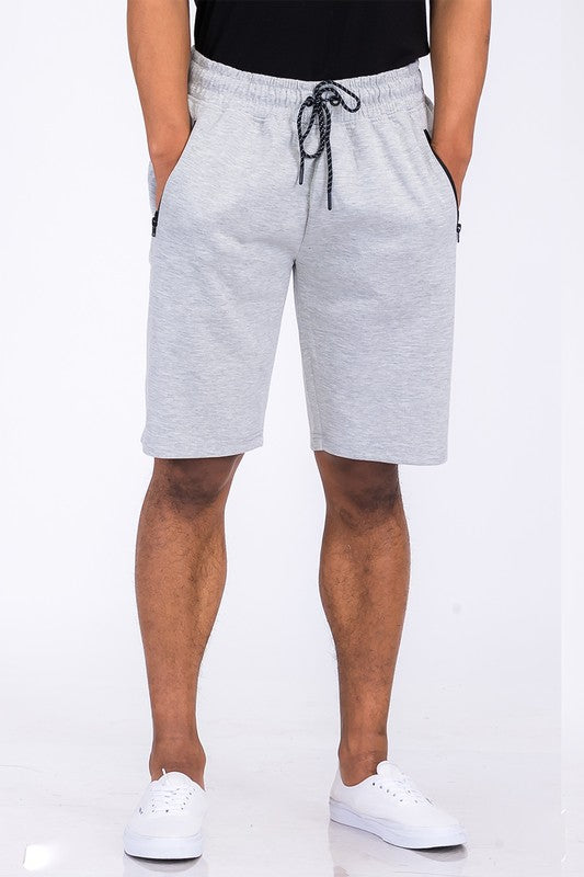 MEN'S COTTON BLEND LOUNGE SWEAT SHORTS-6 COLORS