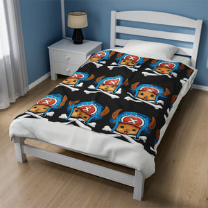 Custom Made One Piece Anime Chopper Velveteen Plush Blanket