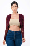 Long Sleeve Evening Lace Bolero- 5 Colors