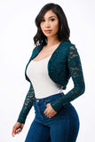 Long Sleeve Evening Lace Bolero- 5 Colors