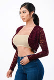 Long Sleeve Evening Lace Bolero- 5 Colors