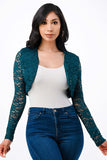 Long Sleeve Evening Lace Bolero- 5 Colors