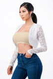 Long Sleeve Evening Lace Bolero- 5 Colors