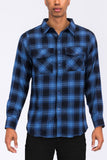 Men's Regular Fit Checker Plaid Flannel Long Sleeve-9 Colors
