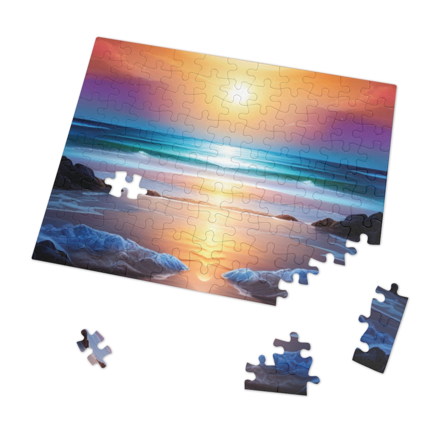 Sunset at the Beach Jigsaw Puzzle (30, 110, 252, 500,1000-Piece)