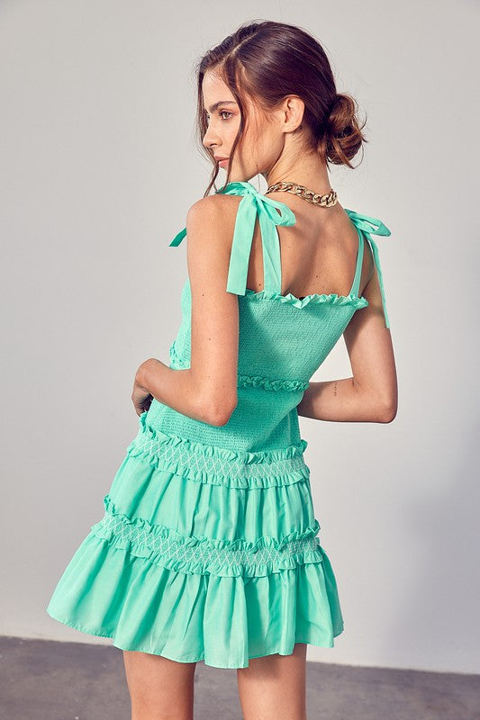 Smocked Tiered Dress-2 Colors