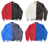 Men's Color Block Two Tone Varsity Jacket- 4 Colors
