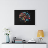 4D Brain Horizontal Framed Poster