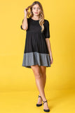Two Tone Tiered Mini Dress-3 Colors