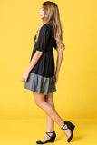 Two Tone Tiered Mini Dress-3 Colors