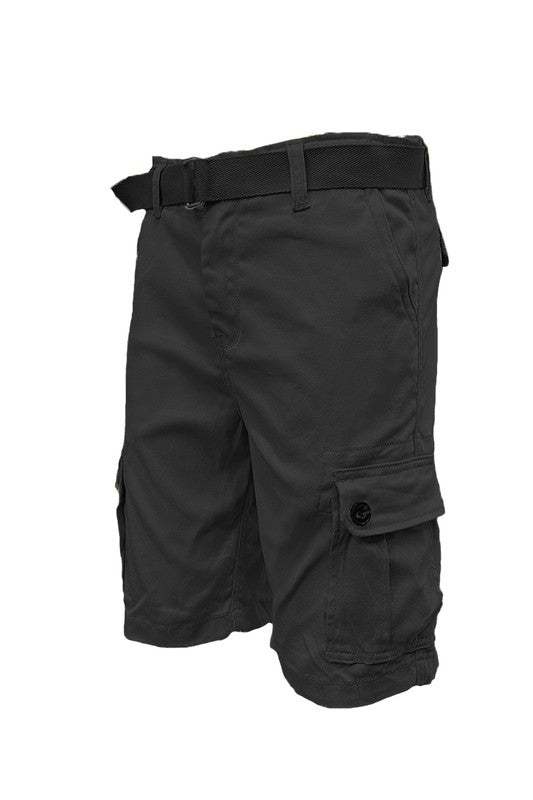 Weiv Men's Belted Cargo Shorts Pockets and Belt