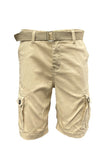 Weiv Men's Belted Cargo Shorts Pockets and Belt