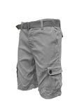Weiv Mens Belted Cargo Shorts Pockets and Belt