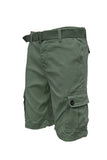 Weiv Mens Belted Cargo Shorts Pockets and Belt