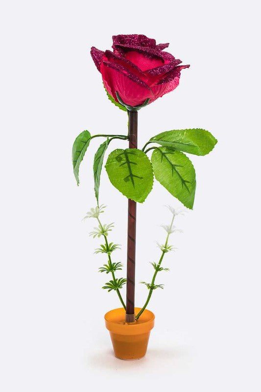Glitter Rose Planter Iconic Pen 12-Set