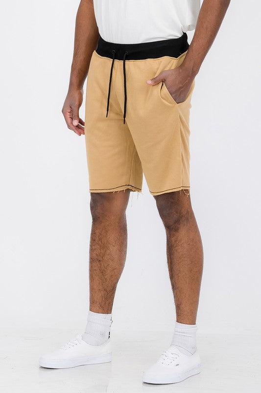 Men's Raw Cut Sweat Shorts-10 Colors