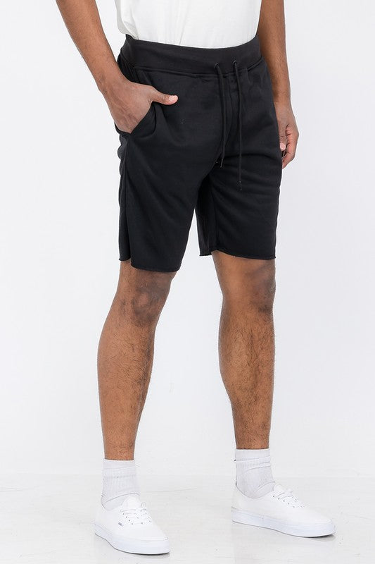 Men's Raw Cut Sweat Shorts-10 Colors