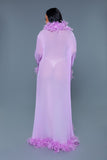 Glamour Boa Feather Trim Robe- 12 Colors