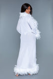 Glamour Boa Feather Trim Robe- 11 Colors