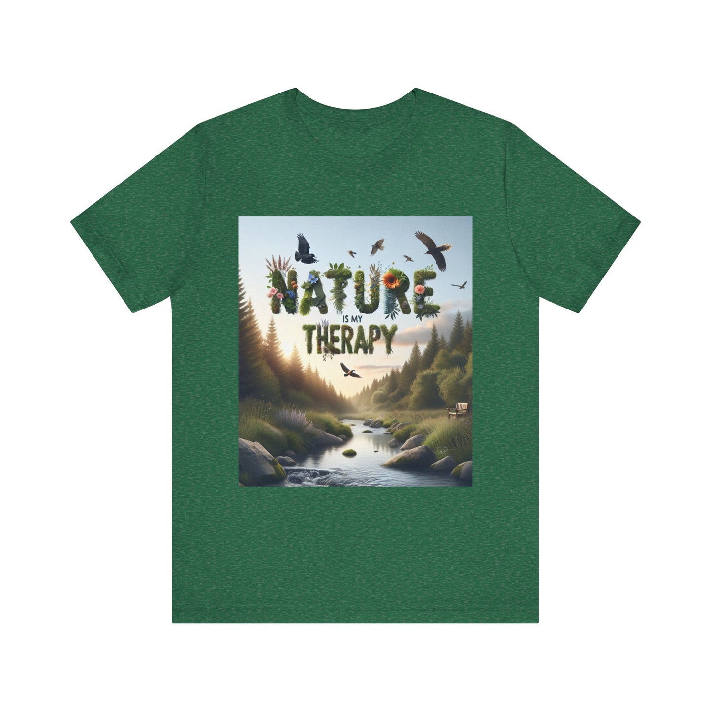 Nature is My Therapy Unisex Tee 2 - Eco-Friendly Comfort for Nature Lovers- 8 Colors