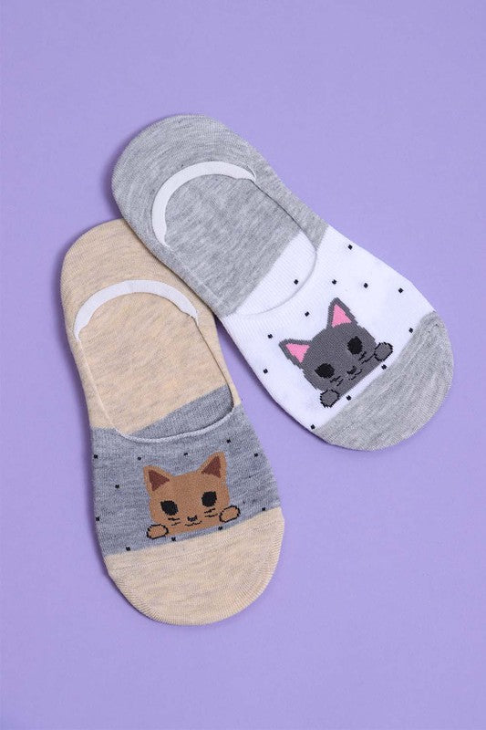 Cat Liner Socks  12 Pair