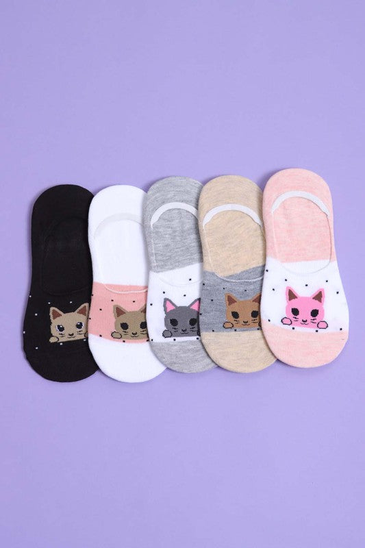 Cat Liner Socks  12 Pair