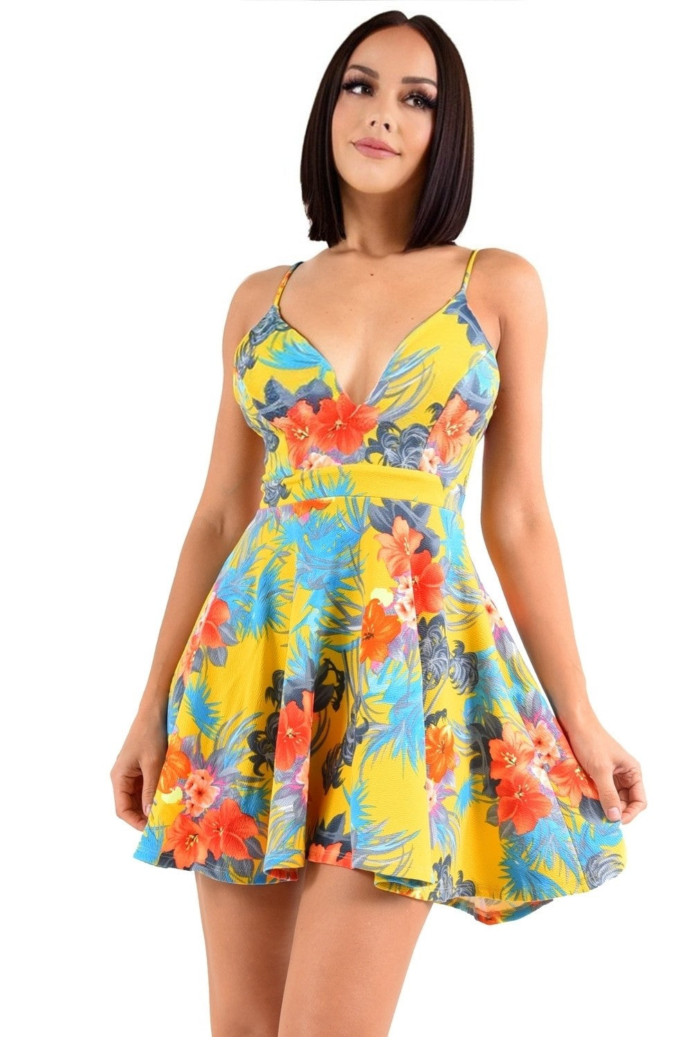 Hot Summer Floral Print Fit & Flare Dress