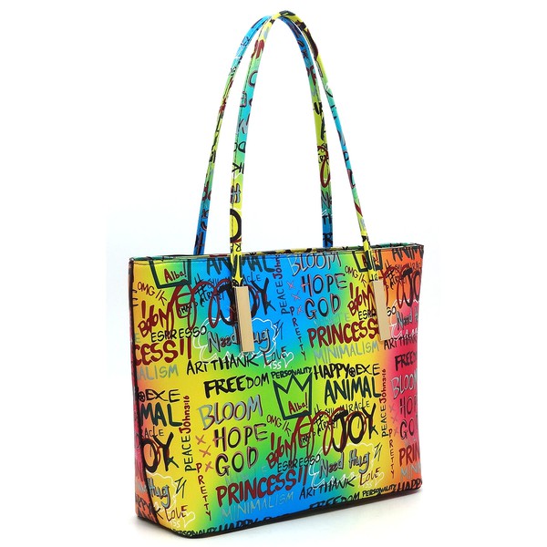 Multi Graffiti Print 3-in-1 Tote Shopper Set