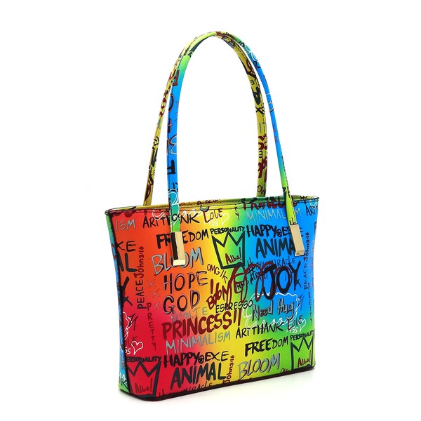 Multi Graffiti Print 3-in-1 Tote Shopper Set