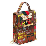 Queen Bee Stripe Graffiti Mini Crossbody Bag (3 Colors)