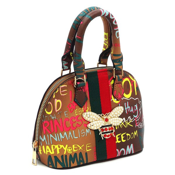 Multi Graffiti Mini Dome Satchel