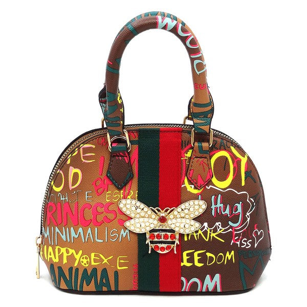 Multi Graffiti Mini Dome Satchel