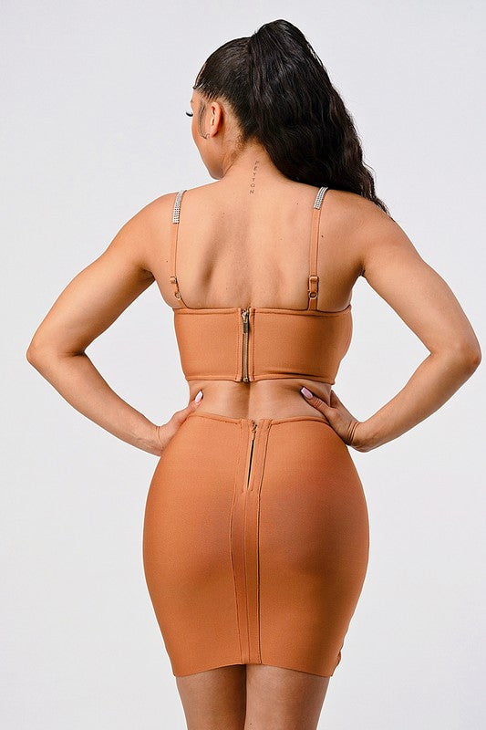 Shine Like a Diamond Bandage Skirt Set