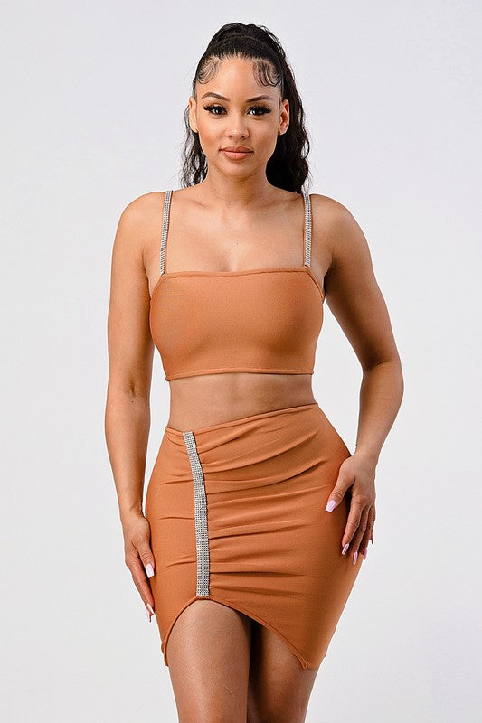 Shine Like a Diamond Bandage Skirt Set