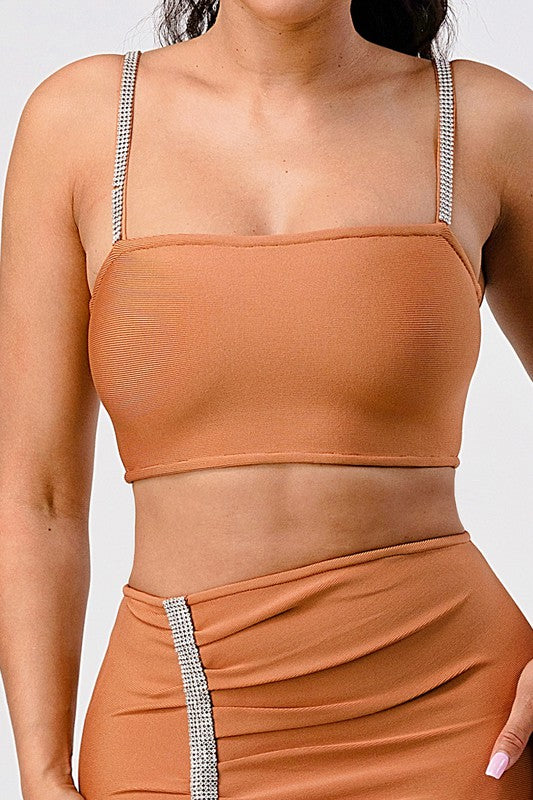Shine Like a Diamond Bandage Skirt Set