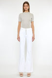 HIGH RISE WHITE FLARE JEANS