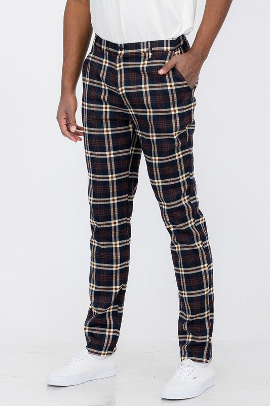 Men's Plaid Trouser Pants
