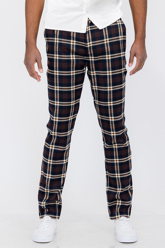 Men's Plaid Trouser Pants