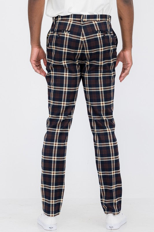 Men's Plaid Trouser Pants