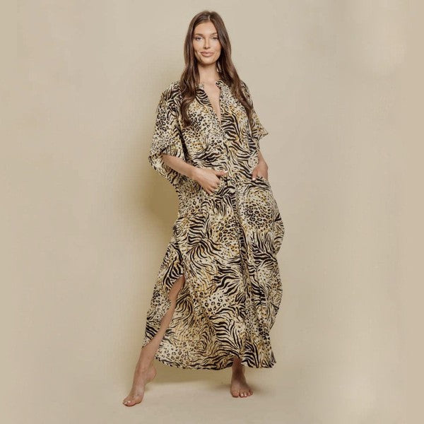 ClaudiaG Apparel Wide Dress -Animal Print