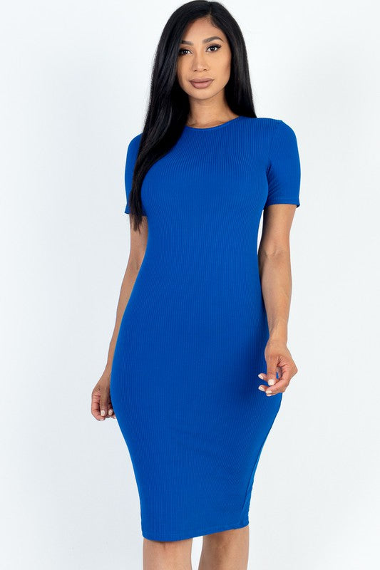 Ribbed Bodycon Midi Dress- 8 Colors