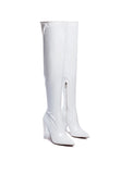 NOIRE THIGH HIGH LONG BOOTS IN PATENT PU- 4 COLORS