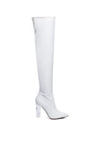 NOIRE THIGH HIGH LONG BOOTS IN PATENT PU- 4 COLORS